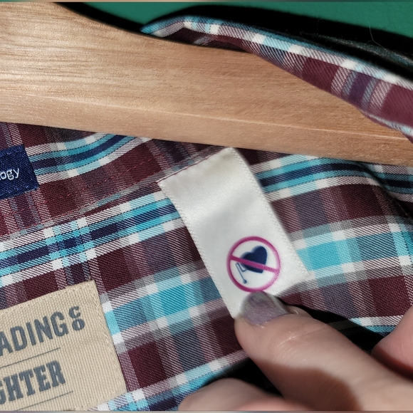 Duluth Trading Men’s 3XL Magnet Front Wrinklefighter Blue Plaid Button Down Top - Picture 6 of 9